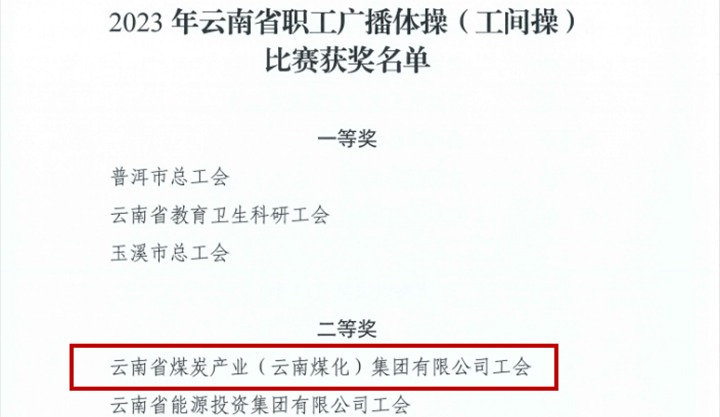【喜讯】云煤（亿万先生MR）集团在2023年云南省职工文体活动中勇创佳绩